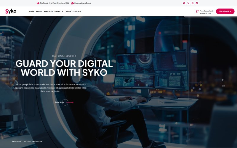 Syko – IT & Cyber Security WordPress Theme - Nulled Download - EmpireGPL