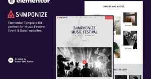 Symphonize – Music Festival Event & Band Elementor Template Kit - Nulled Download - EmpireGPL
