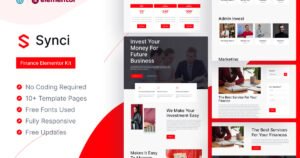 Synci - Finance Elementor Pro Template Kit - Nulled Download - EmpireGPL