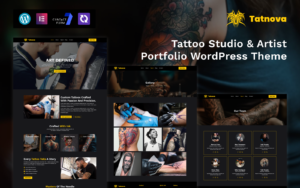 Tatnova – Tattoo Studio & Artist Portfolio WordPress Theme - Nulled Download - EmpireGPL