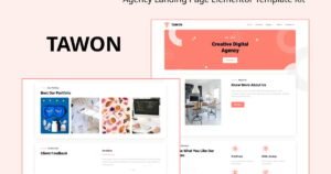 Tawon - Agency Landing Page Elementor Template Kit - Nulled Download - EmpireGPL
