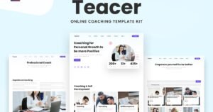 Teacer - Online Coaching Elementor Template Kit - Nulled Download - EmpireGPL