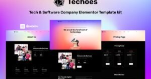 Techoes - Tech & Software Company Elementor Template kit - Nulled Download - EmpireGPL