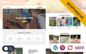 Tenniset - Tennis Club Elementor WordPress Responsive Theme WordPress Theme - Nulled Download - EmpireGPL