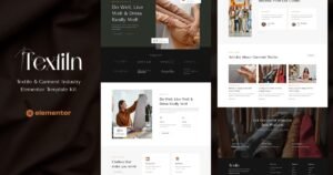 Textiln - Textile & Garment Industry Elementor Template Kit - Nulled Download - EmpireGPL