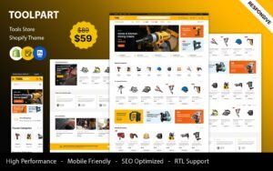 ToolPart – Tools Parts and Equipment Responsive Shopify 2.0 Theme Shopify Theme - Nulled Download - EmpireGPL