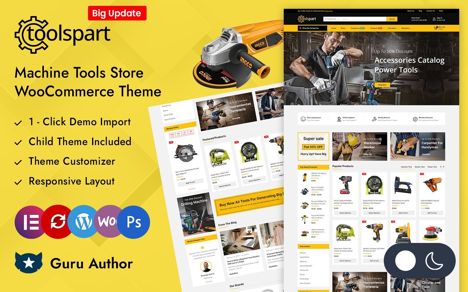 ToolsPart – Best Tools Store Elementor WooCommerce Responsive Theme WooCommerce Theme – Nulled Download – EmpireGPL