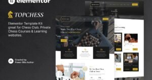 Topchess – Chess Club Courses & Training Elementor Template Kit - Nulled Download - EmpireGPL