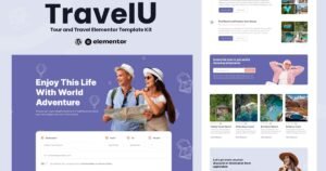 TravelU - Tour & Travel Elementor Template Kit - Nulled Download - EmpireGPL