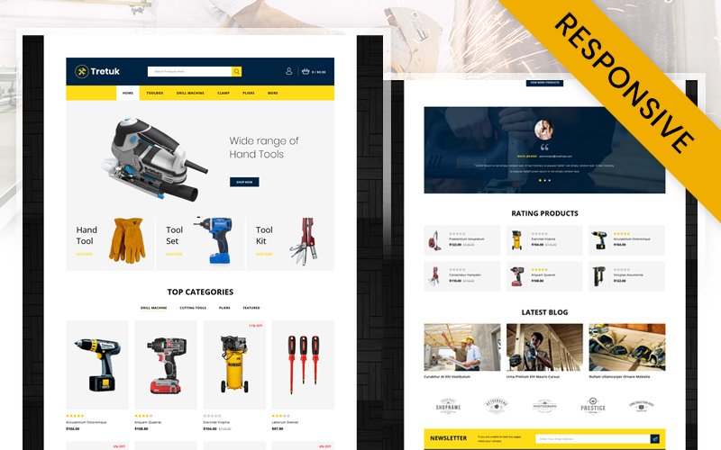 Tretuk – Best Tools Store OpenCart Responsive Template OpenCart Template – Nulled Download – EmpireGPL