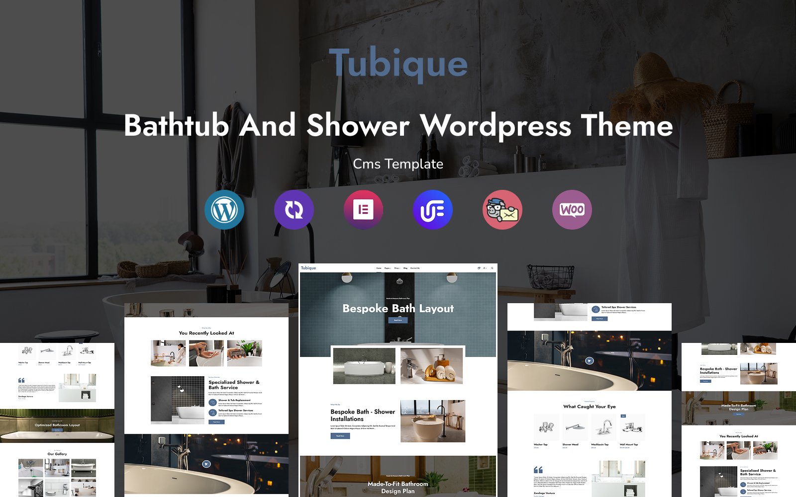 Tubique - Bathtub , Bath Tap And Shower Plumbing Services Multipurpose Responsive WordPress Theme - Nulled Download - EmpireGPL