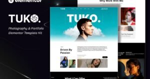 Tuko - Photography & Portfolio Elementor Template Kit - Nulled Download - EmpireGPL