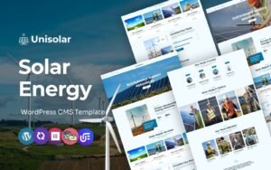 Unisolar - Solar and Renewable Energy WordPress CMS Elementor Template WordPress Theme - Nulled Download - EmpireGPL