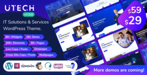 uTech - IT Solutions Services WordPress Theme - Nulled Download - EmpireGPL