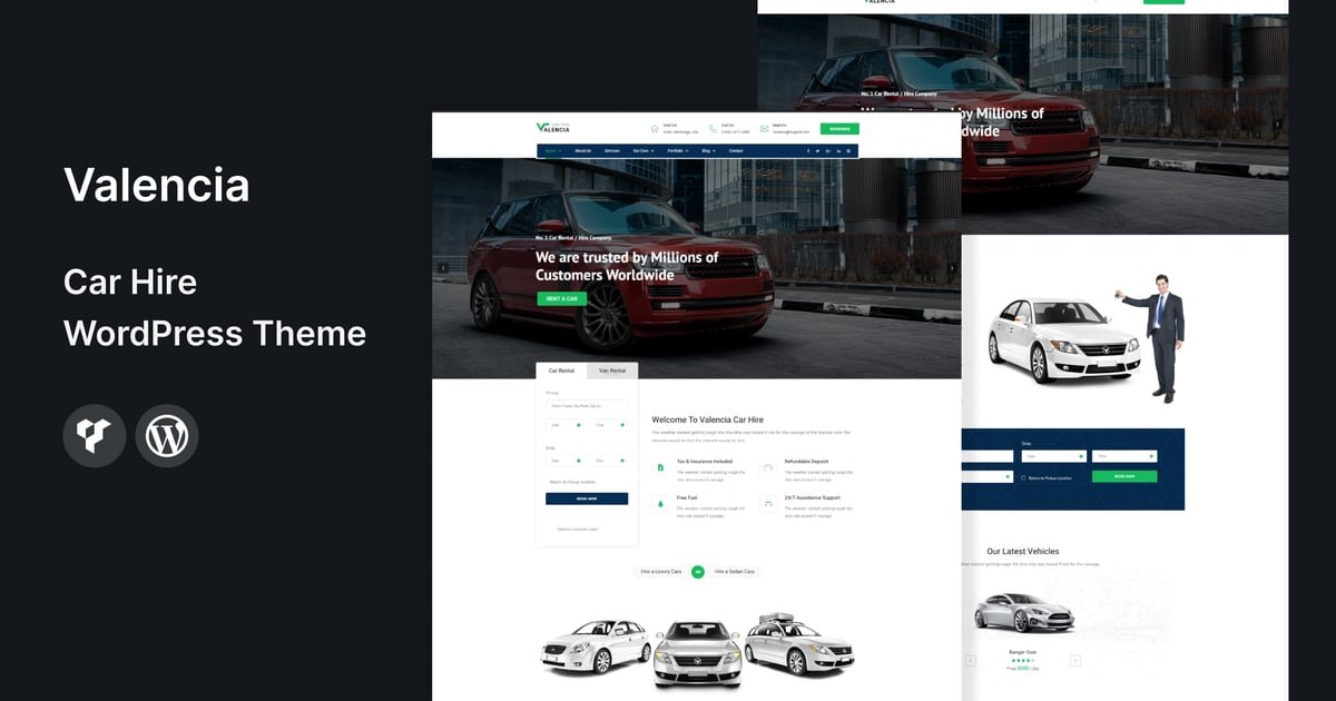 Valencia - Car Hire WordPress Theme - Nulled Download - EmpireGPL