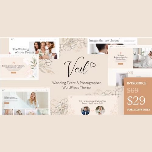 Veil - Wedding Event & Photographer WordPress Theme - Nulled Download - EmpireGPL