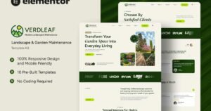 Verdleaf - Landscape & Garden Maintenance Elementor Tempate Kit - Nulled Download - EmpireGPL