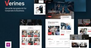 Verines – Professional Corporate & Business Elementor Template Kit - Nulled Download - EmpireGPL