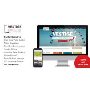 Vestige – Museum Responsive WordPress Theme - Nulled Download - EmpireGPL
