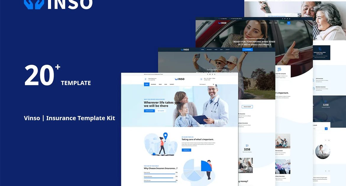 Vinso | Insurance Elementor Template Kit – Nulled Download – EmpireGPL
