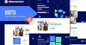 Virtu - Tech & Software Company Elementor Template kit - Nulled Download - EmpireGPL