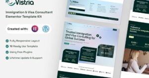 Vistria - Immigration & Visa Consultant Elementor Template Kit - Nulled Download - EmpireGPL