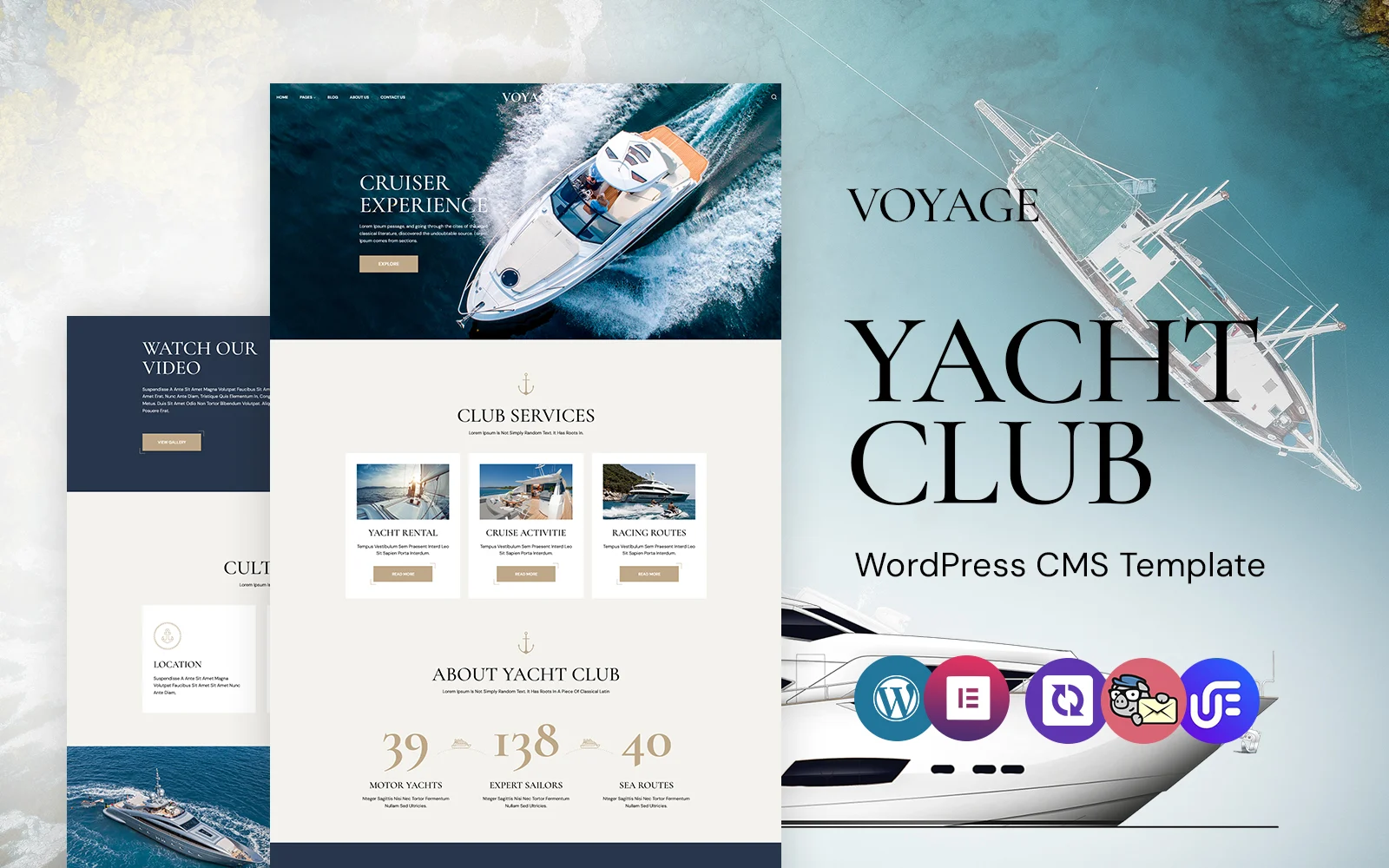 Voyage – Yacht Clubs Services And Rentals WordPress Elementor Theme WordPress Theme – Nulled Download – Empiregpl