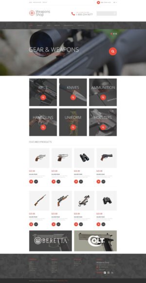 Weapon Shop Shopify Theme - Nulled Download - EmpireGPL