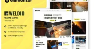 Weldio - Welding Service Elementor Template Kit - Nulled Download - Empiregpl