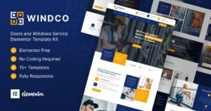 Windco – Doors & Windows Service Elementor Template Kit - Nulled Download - EmpireGPL