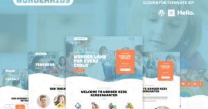 Wonderkids - Kindergarten & Children Day Care Elementor Template Kit - Nulled Download - EmpireGPL