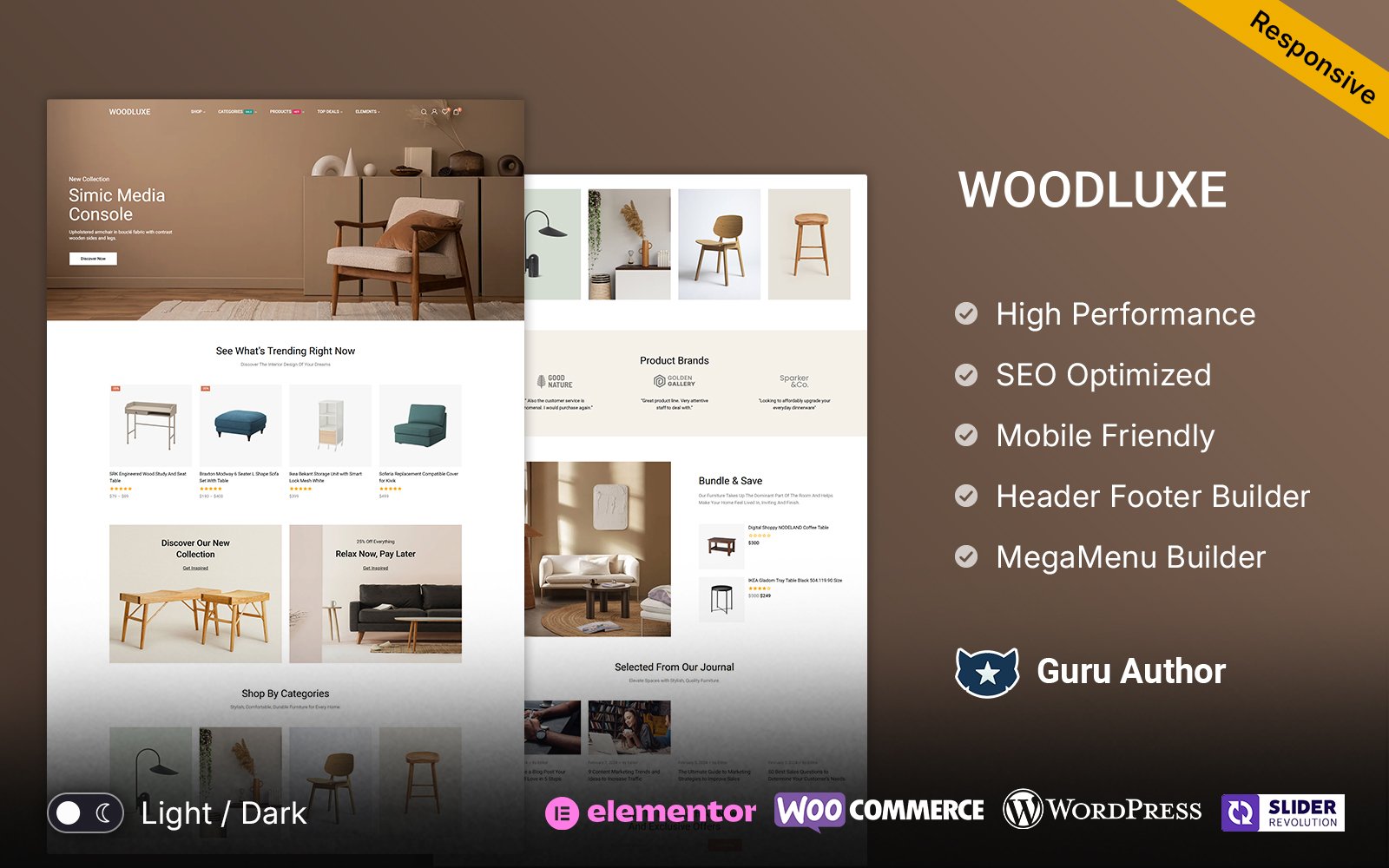 Woodluxe - Furniture, Interior, Art and Crafts Woocommerce Multipurpose Responsive Theme WooCommerce Theme - Nulled Download - EmpireGPL