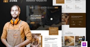 Woodzone – Carpenter & Craftsman Elementor Template Kit - Nulled Download - EmpireGPL