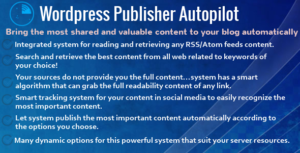 Wordpress Publisher Autopilot - Nulled Download - EmpireGPL