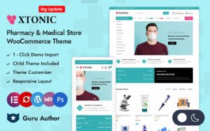 Xtonic - Pharmacy and Medicine Store Elementor WooCommerce Responsive Theme WooCommerce Theme - Nulled Download - EmpireGPL