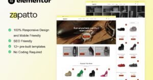 Zapatto - Shoes Store WooCommerce Elementor Template Kit - Nulled Download - EmpireGPL