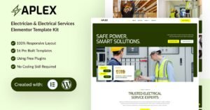 Zaplex - Electrician & Electrical Services Elementor Template Kit - Nulled Download - EmpireGPL