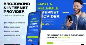 Zentrix - Broadband & Internet Provider Elementor Template Kit - Nulled Download - EmpireGPL