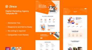 Zinco - Digital Marketing Agency Elementor Template Kit - Nulled Download - EmpireGPL