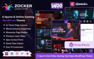 Zocker - E-Sports Online Gaming Clan News WordPress Theme - Nulled Download - EmpireGPL