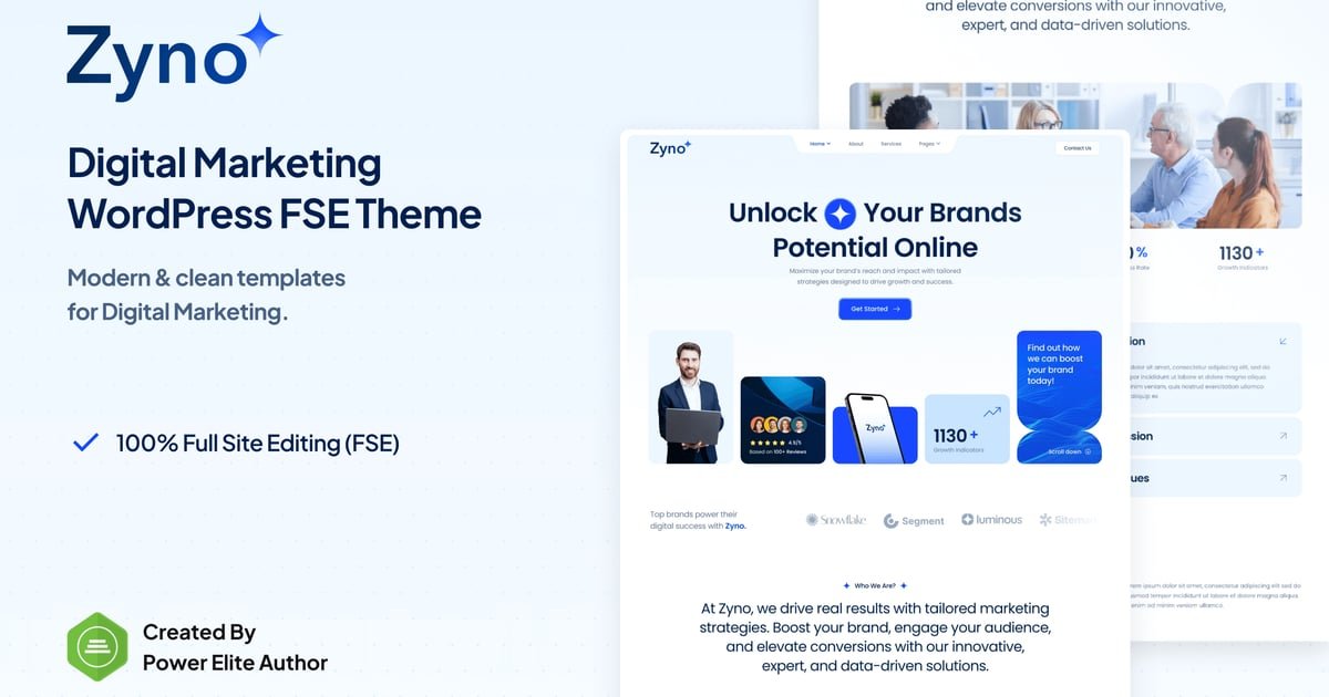 Zyno – Digital Marketing Agency WordPress Theme - Nulled Download - EmpireGPL