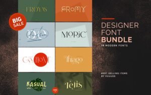 10 Designer Fonts Bundle | Extended License