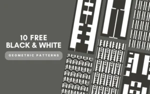 10 Free Black and White Geometric Patterns | Extended License
