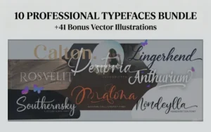 10 Professional Typefaces Bundle | Commercial License
