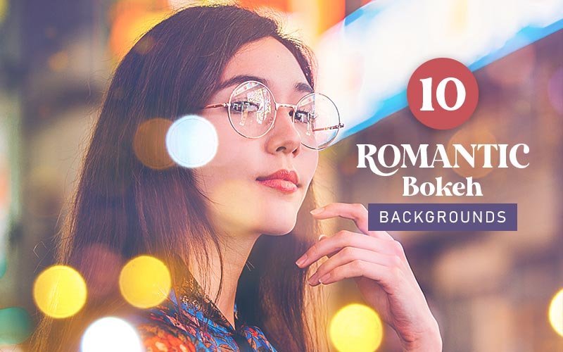 10 Romantic Bokeh Backgrounds Bundle - Freebie