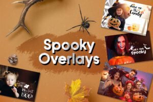 10 Spooky Overlays - Freebie