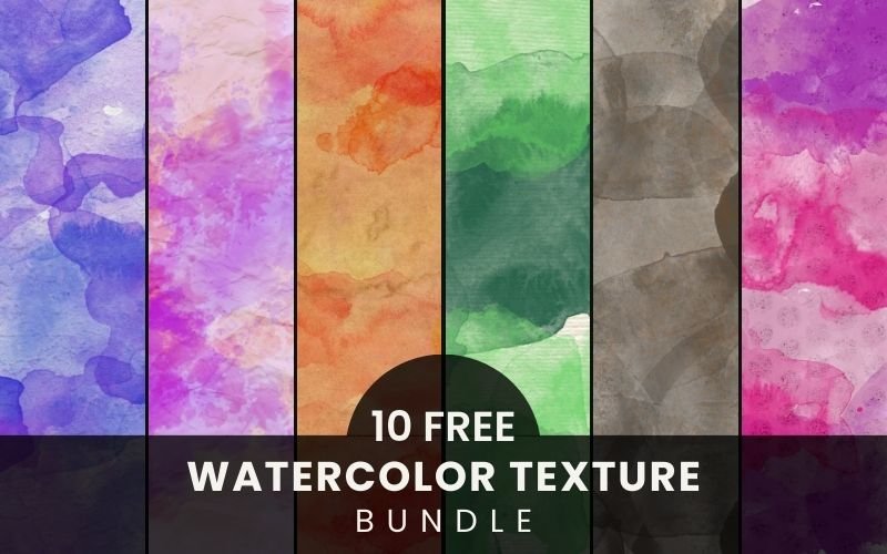 10 Watercolor Texture Bundle | Extended License