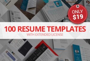 100 Best Resume Templates | Extended License