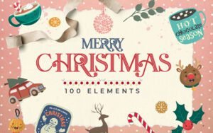 100-in-1 Christmas Elements Bundle | Extended Commercial License