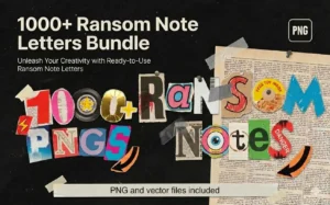 1000+ Ransom Note Letters Bundle | Extended License